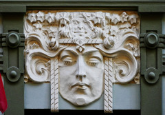 Lettország, Riga Art Nouveau építészet részlet