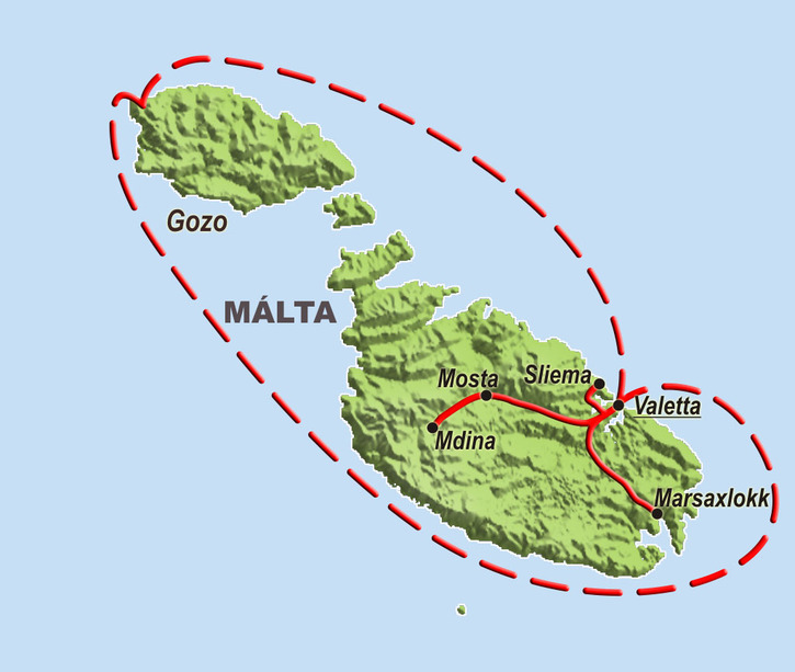 Máltai körutazás tengerparti pihenéssel