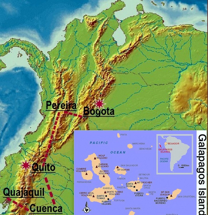 Kolumbia - Ecuador - Galápagos-szigetek Nagykörút